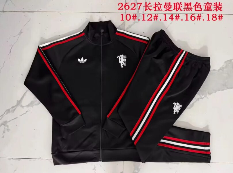 Kids Manchester Utd 26/27 Tracksuit - Black/Red/White
